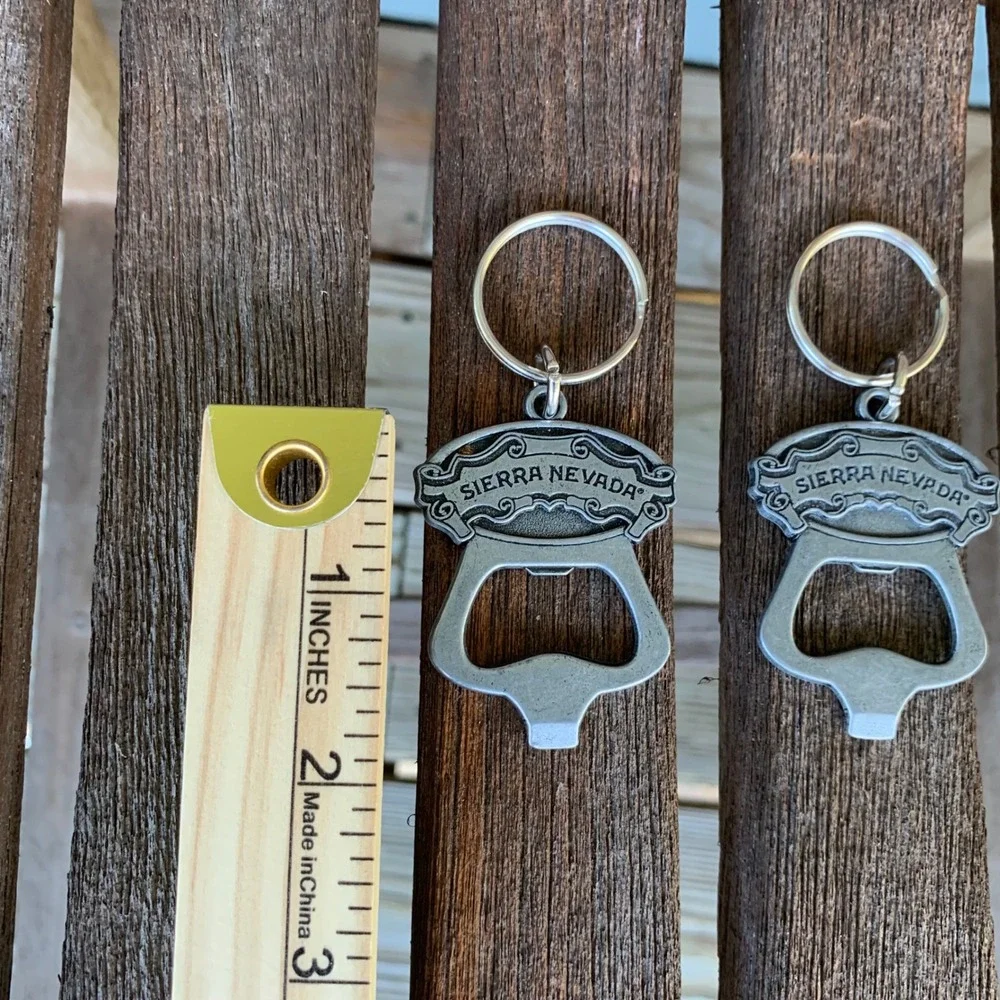 Sierra Nevada Brewing Co Metal Bottle Opener Keychain Set of 3 Silver Tone Bar
